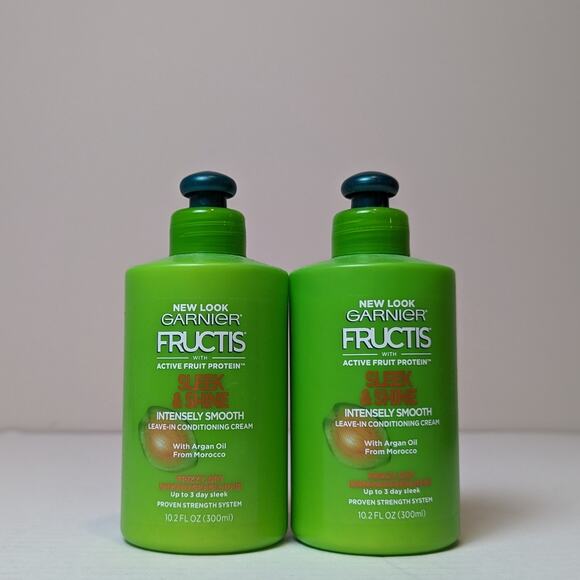 Fructis Garnier Sleek & Shine Leave-In Conditioning Cream Active Fruit Protein - Picture 1 of 3